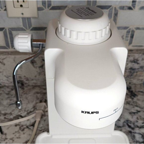 Krups White Espresso Mini 963 Cappuccino Maker Frother Machine With Accessories - Picture 9 of 16